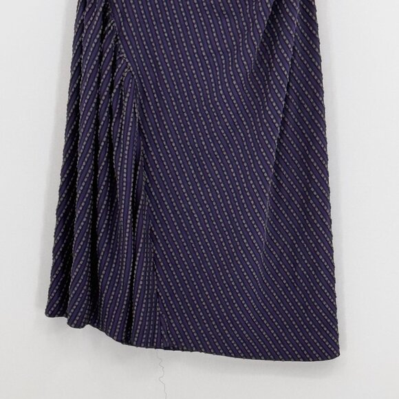 Atlein Midnight Blue Draped Sleeveless Dress Asymmetrical‎ 38 6 Stretch Modern - Picture 4 of 7